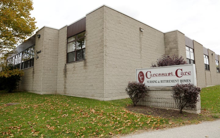 Seven of the eight victims resided at the Caressant Care nursing and retirement home, pictured, in Woodstock, Ontario.