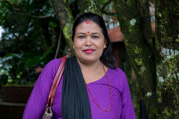 Saraswoti Maya Shrestha works as a Hygiene and Sanitation Promotor with KIRDARC. Kharelthok, Kavre, Nepal