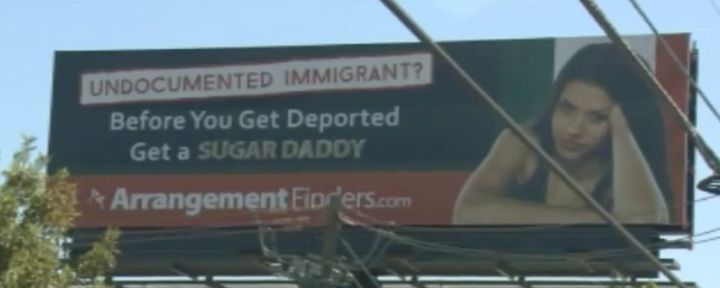 The dating website ArrangementFinders.com is coming under fire for this ad targeting undocumented immigrants.