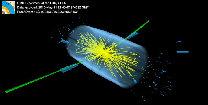 Picture of large mass dijet event from CMS detector