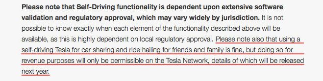 A sentence on Tesla's website, underlined in red by HuffPost, hints at a forthcoming "Tesla Network." 
