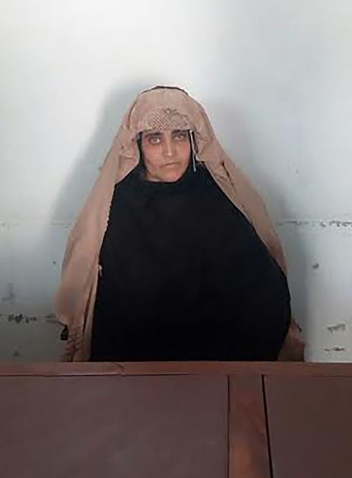 Sharbat Gula waits for a court hearing in Peshawar, Pakistan.