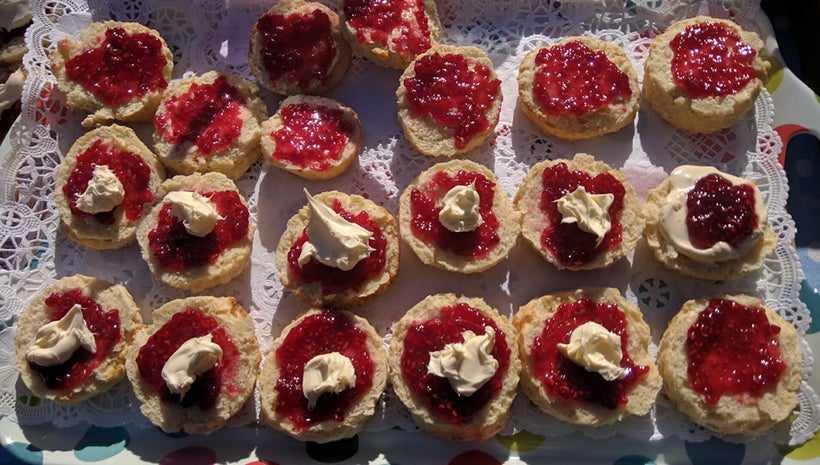 Scones with Glenilen clotted cream and berries
