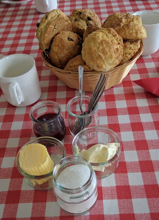 Hikers are rewarded with scones