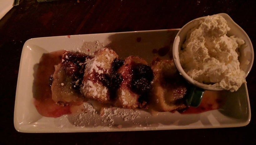 Dessert was blackberry and apple cake with (more) clotted cream!