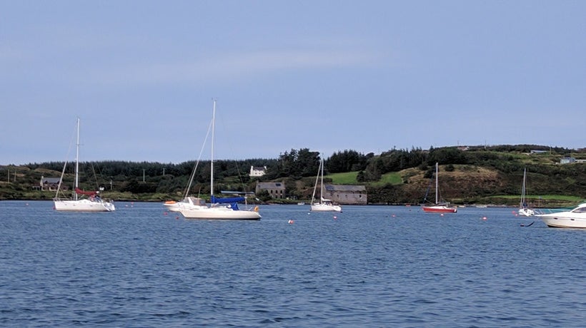 Our cruise passed sailboats