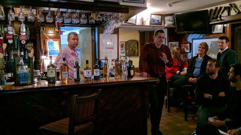 A whiskey tasting was held in Bushe's Bar