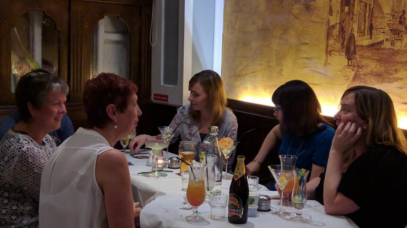 Diners enjoyed the special cocktails (and lagers) with dinner