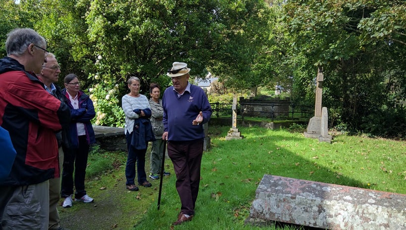 Guide Robert Townshend pointed out memorials to his forbearers