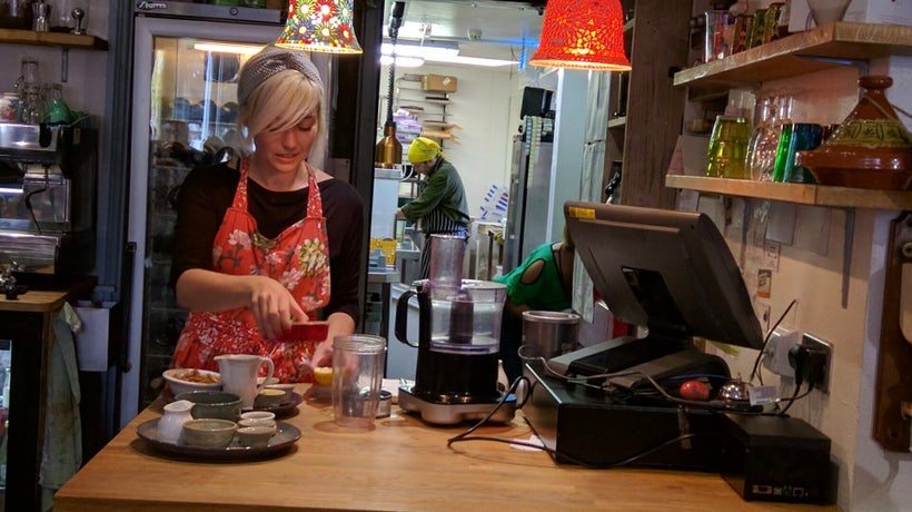Louise Kelly demonstrated Vegan Cooking