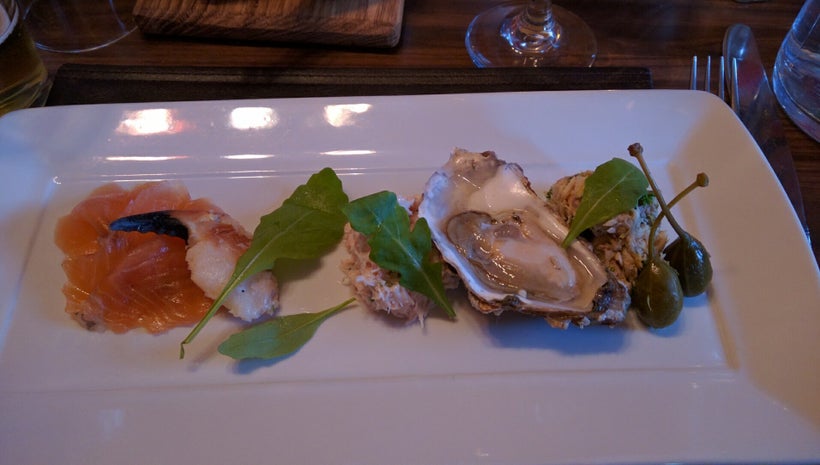 Fish Kitchen's first course of local sea treats