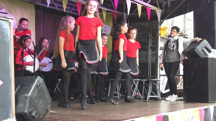 Local dancers performed on stage