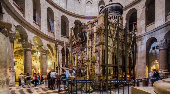 The Church of the Holy Sepulchre, where a stone slab said to have held the body of Jesus Christ has been uncovered for the first time in centuries. 