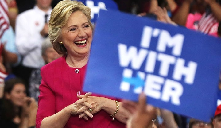 Hillary Clinton at a July rally in Philadelphia.