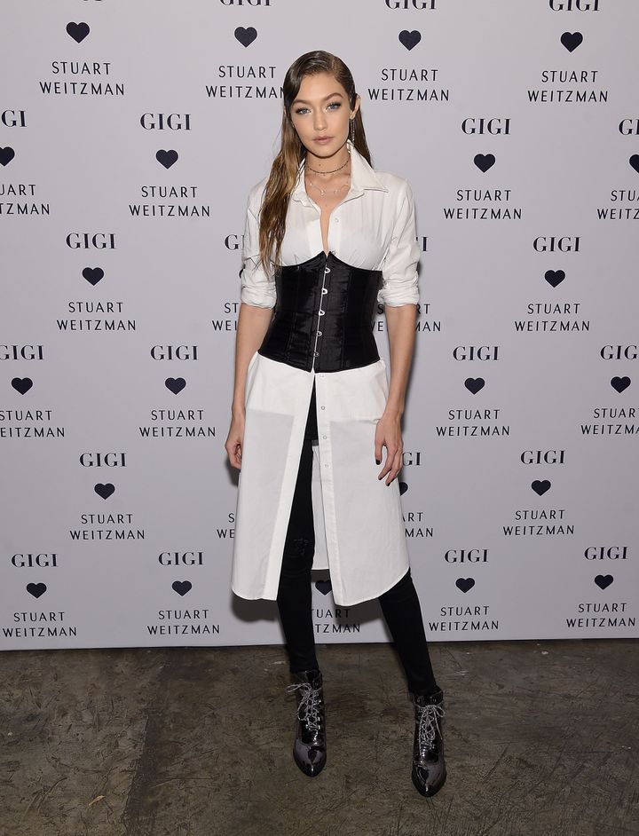 Gigi Hadid Layered Her Corset, Putting a New Twist on the Hot Trend