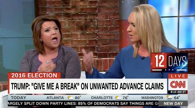 Republican CNN contributors Ana Navarro and Scottie Nell Hughes got into a shouting match Thursday morning over where their loyalty stands.