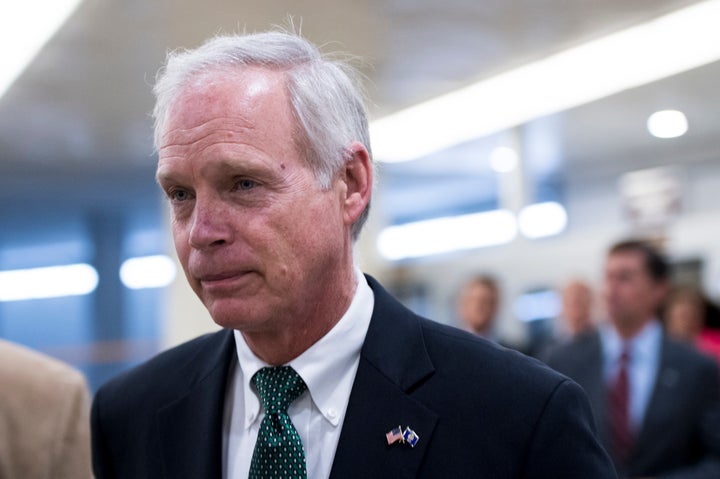 Sen. Ron Johnson (R-Wis.) arrives in the Capitol for a vote on Sept. 15, 2016.