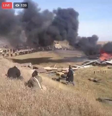 Morton County Sheriff's Department officials began removing Dakota Access Pipeline opponents from a protest on private land.