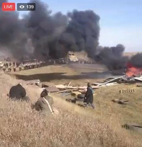 Morton County Sheriff's Department officials began removing Dakota Access Pipeline opponents from a protest on private land.