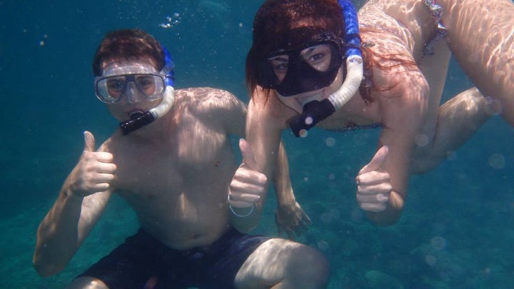 <p>Snorkelling in Caye Caulker, Belize</p>