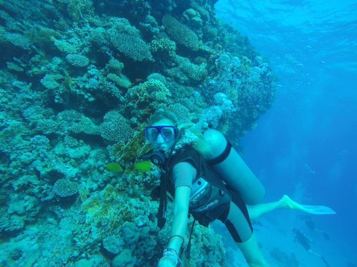 I stayed in Hurghada on my own so I could go scuba diving in the Red Sea!