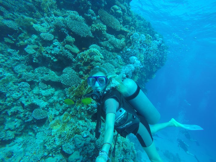 I stayed in Hurghada on my own so I could go scuba diving in the Red Sea!