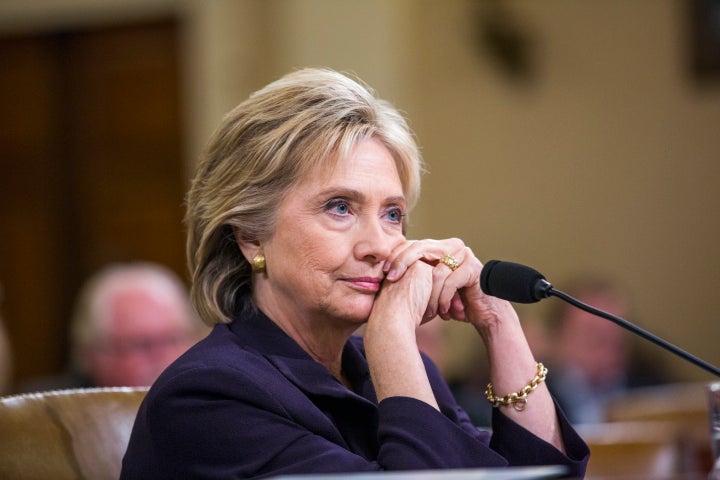Former Secretary of State and Democratic presidential candidate Hillary Clinton testifies before the House Select Committee o