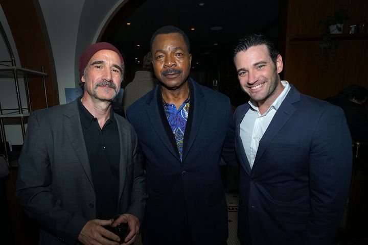 NBCUNIVERSAL EVENTS -- "One Chicago Day" -- Pictured: (l-r) Elias Koteas, "Chicago P.D.", Carl Weathers, "Chicago Justice", and Colin Donnell, "Chicago Med" at the "One Chicago Day" Party at Swift & Sons Steakhouse in Chicago, IL on October 24, 2016 