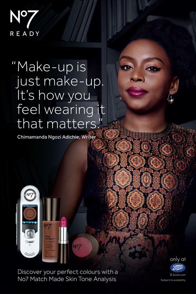 Chimamanda Ngozi Adichie is the new face of Boots No7 make-up campaign.
