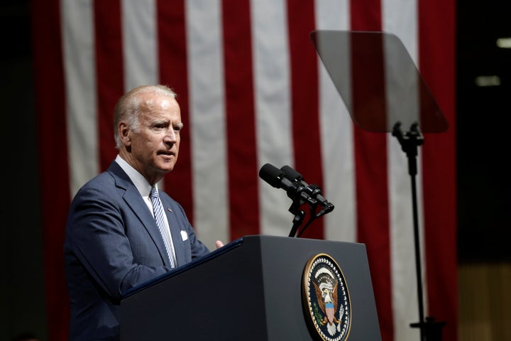 U.S. Vice President Joe Biden delivers a speech in Riga, Latvia, August 23, 2016.