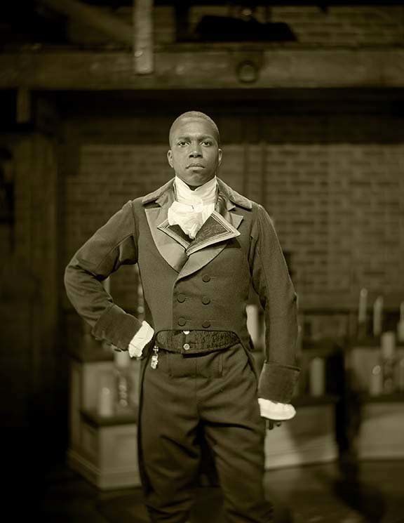 Leslie Odom Jr. as Aaron Burr.