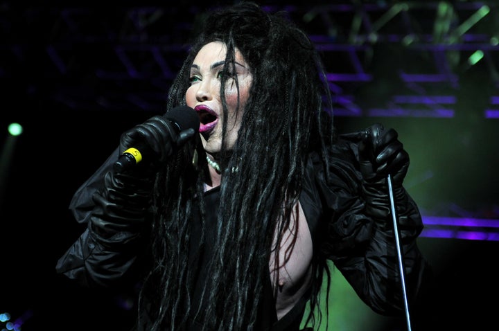 <strong>Pete Burns performing in 2012 </strong>