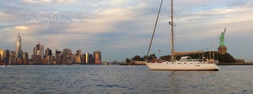 Sailing in to NYC.