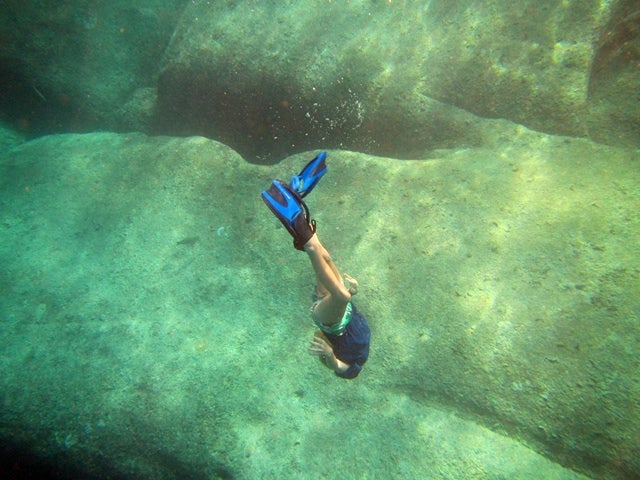 Diving.