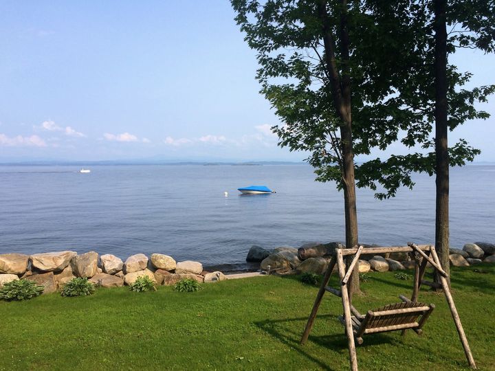 The stillness of Lake Champlain invites reflection 