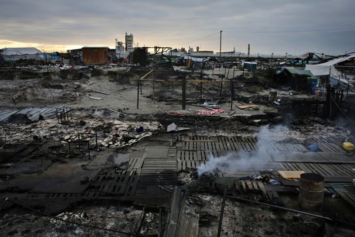 The ruins of the 'Jungle' camp in Calais