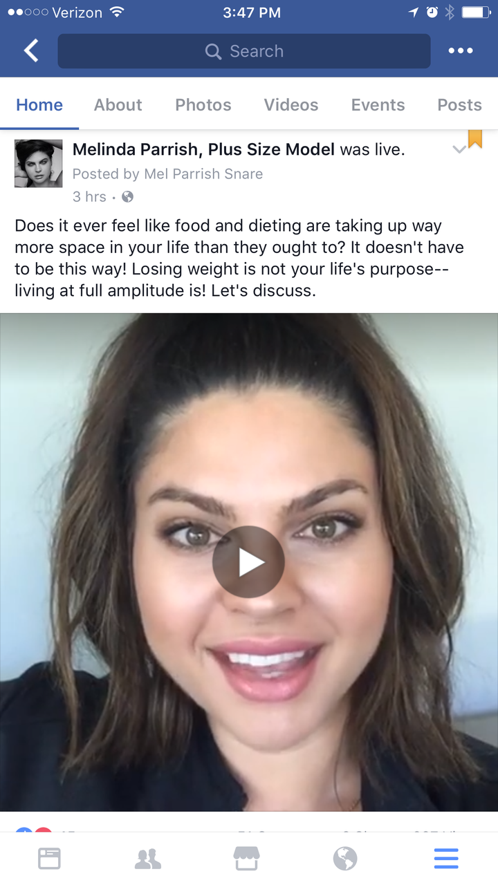 <p>The post in question from my Facebook fan page: Melinda Parrish, Plus Size Model</p>