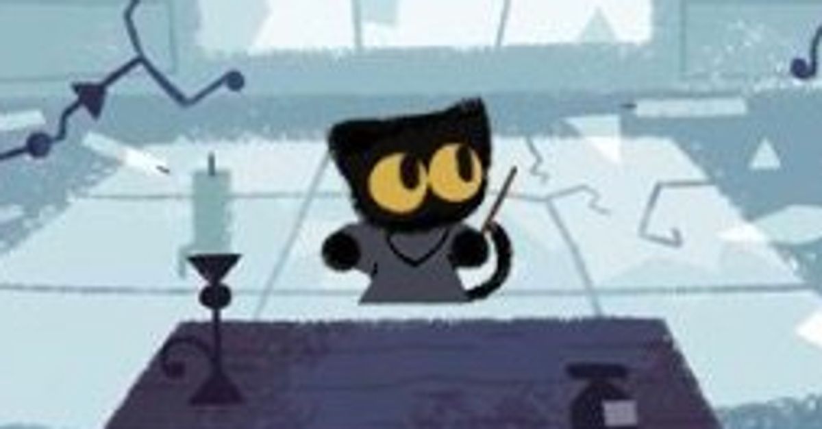 welp, here's the cat from Halloween 2 (Google doodle game) that I drew  while waiting ‼️ : r/CharacterAI