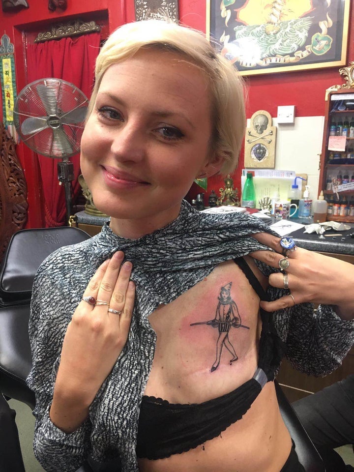 Coppafeel Founder Kris Hallenga Gets Mastectomy Tattoo To Symbolise 