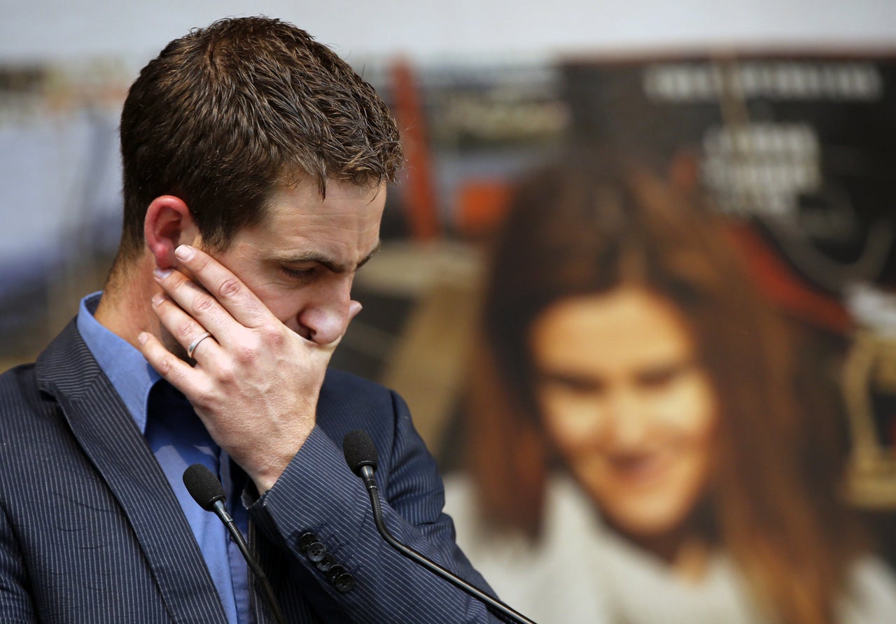 Brendan Cox at a gathering to celebrate her life in Trafalgar Square