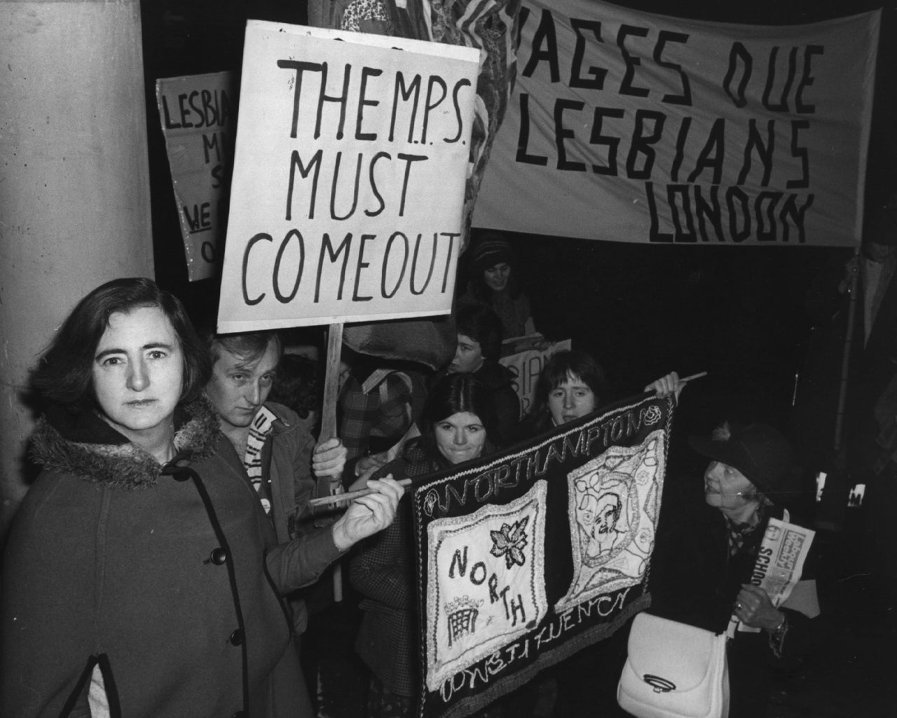 Labour MP Maureen Colquhoun protesting at attempts to deselect her