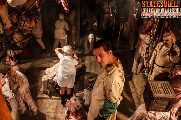 An image from the Statesville Haunted Prison in Lockport, Illinois.