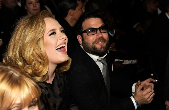 Adele and Simon Konecki attend The 54th Annual Grammy Awards on Feb. 12, 2012 in Los Angeles, CA. 