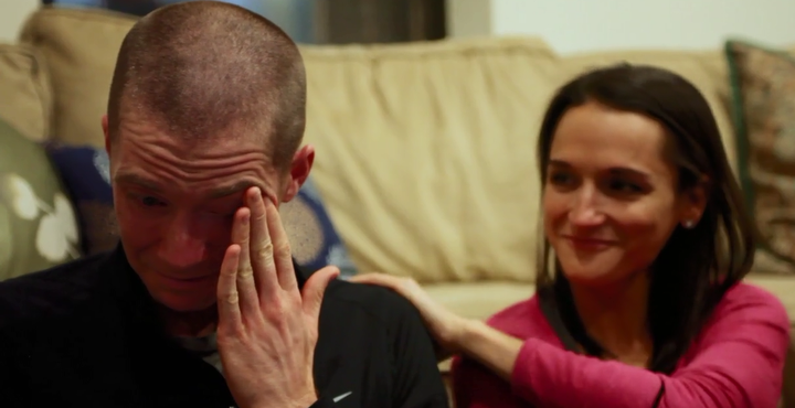 <p>Me crying a lot the night before the race while my wife tries to say, “It’s okay. You’ve lost your mind.”</p>