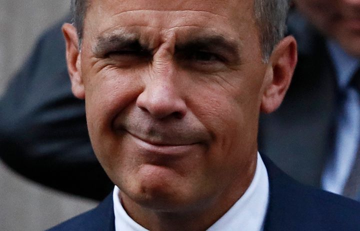 Bank of England governor Mark Carney leaves Number 10 Downing Street before announcing he is staying in post.