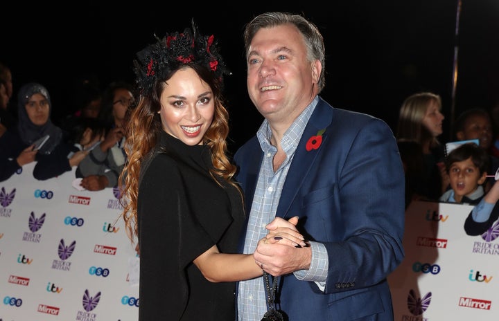 Ed and Katya Jones practiced their moves on the red carpet