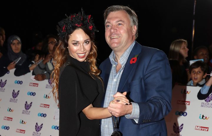 Ed and Katya Jones practiced their moves on the red carpet 