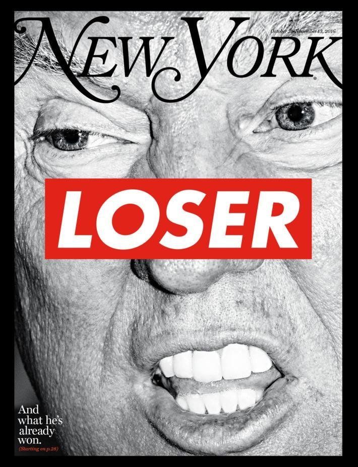 Election Issue cover. Art by Barbara Kruger for New York Magazine.