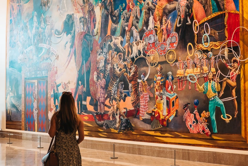 The huge mural inside Ringling Museum of Art in Sarasota