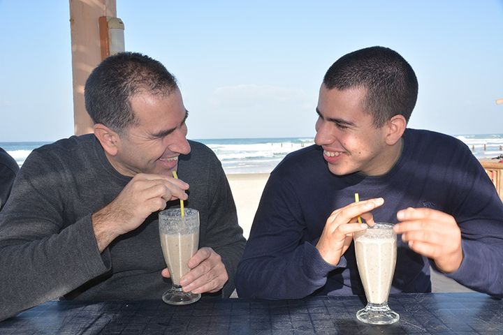 Doron Somer, Founder and CEO of AngelSense with his son, Itamar